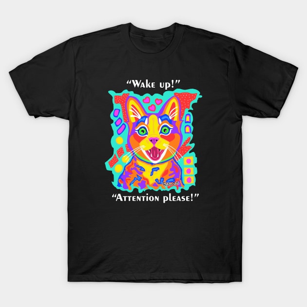 PicatsoCats Happy-Cat Dark T-Shirt by PicatsoCats